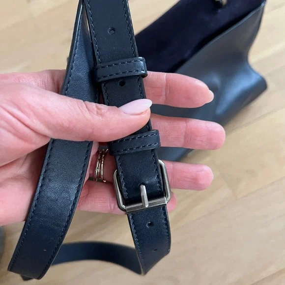 Rebecca Minkoff Black Suede and Leather Crossbody Bag - Picture 12 of 16